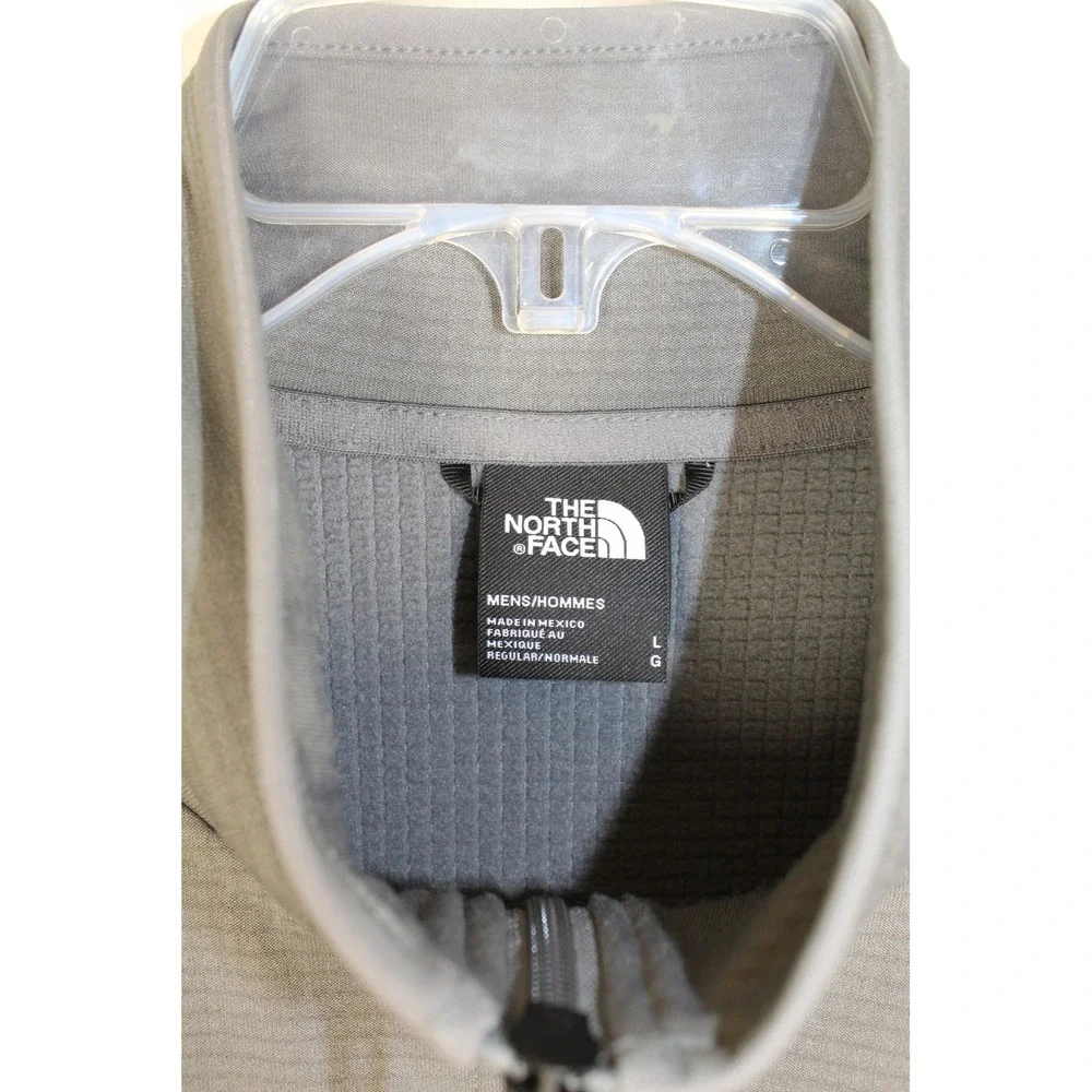 The North Face Cedar Trail‎ Grid Fleece Gray Full Zip Men's Jacket Size Large